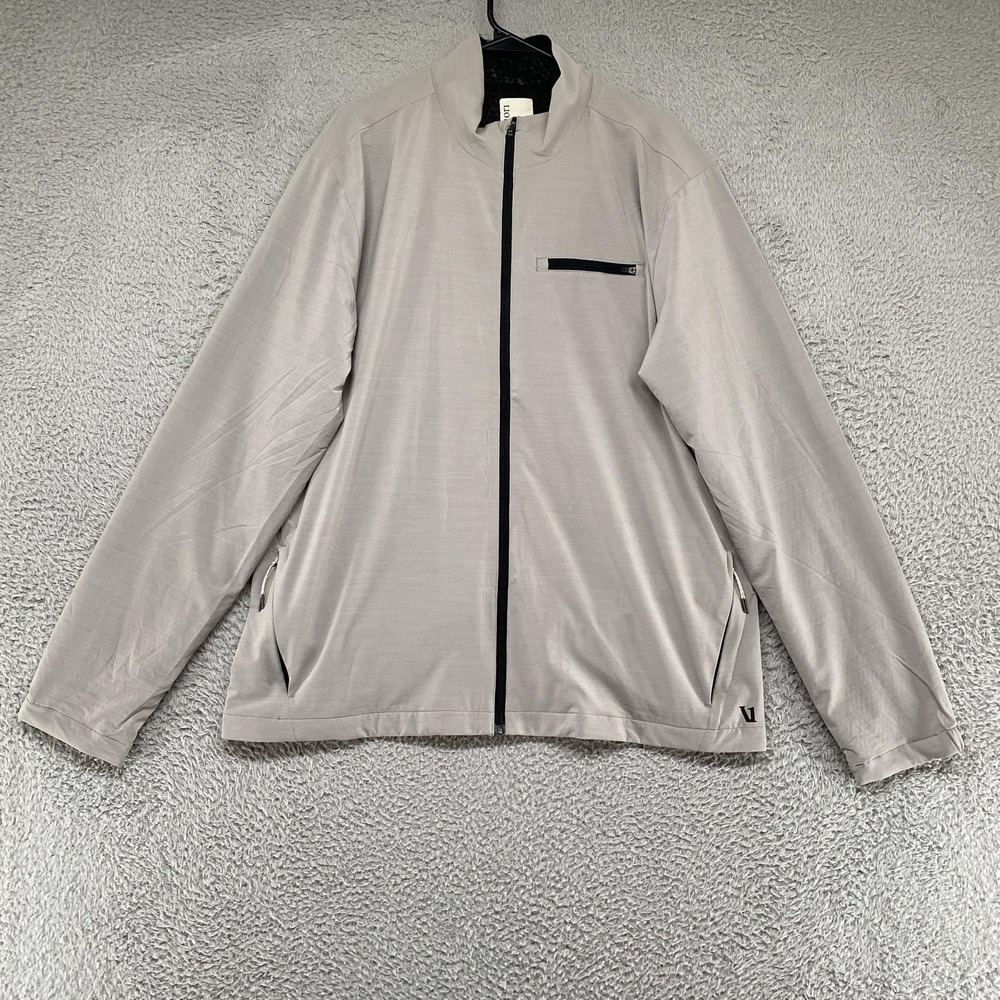 Vuori Palomar Jacket Mens XL Gray Full Zip Fleece Lined Insulated V549 Pockets